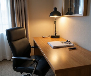 Espace de travail dans une chambre