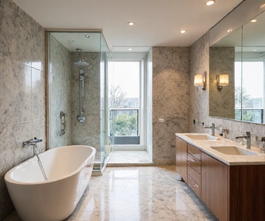 Salle de bain d'une suite de luxe