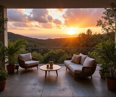 Terrasse privée d'une suite