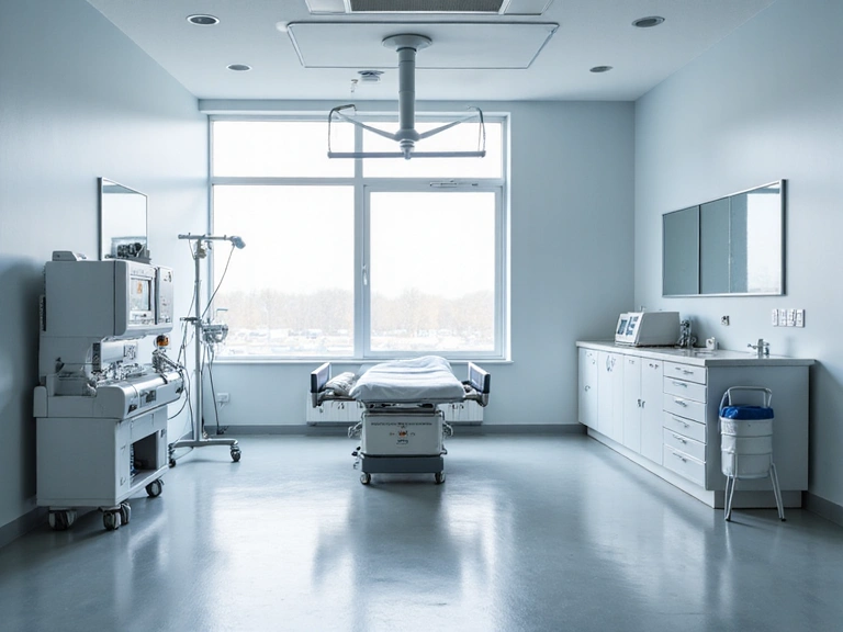 Chambre de soins avec équipement moderne