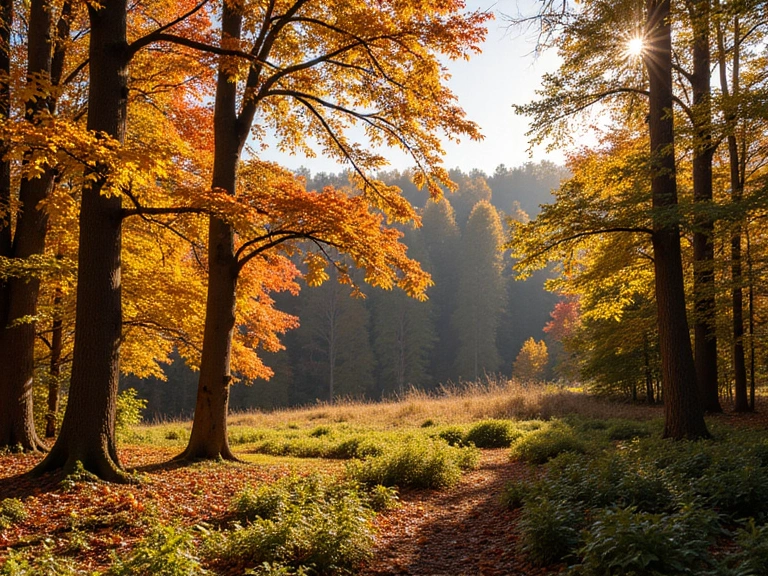 Forêt environnante en automne