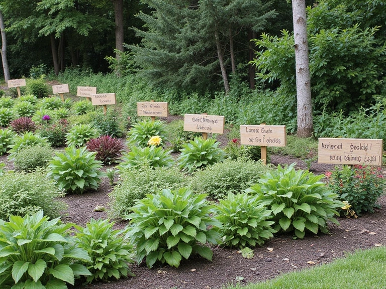 Jardin thérapeutique avec plantes médicinales