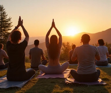 Client participant à une séance de yoga